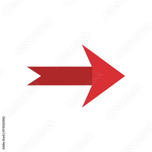 Vector art of red arrow