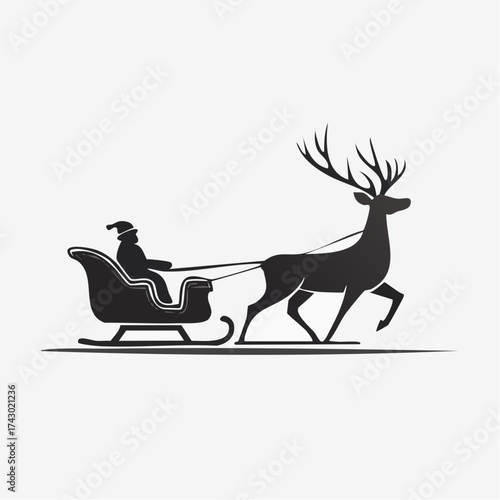 Christmas reindeer carriage design