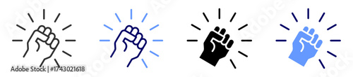 empowerment icon set multiple style