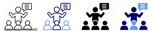 mentoring icon set multiple style