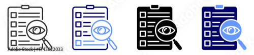 task monitoring icon set multiple style