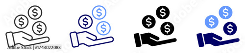offering icon set multiple style