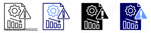crisis management icon set multiple style