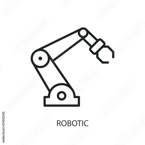Robotic thin line vector icons.