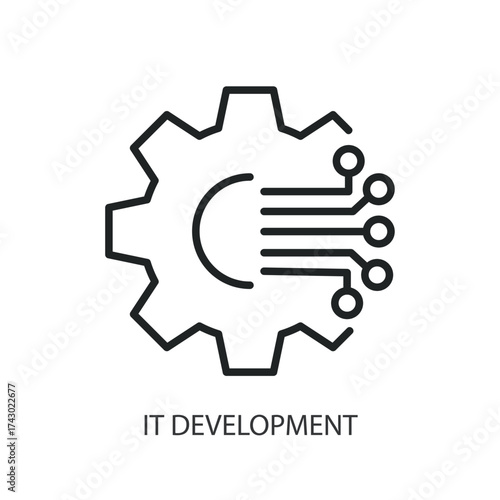 It development  thin line vector icons.