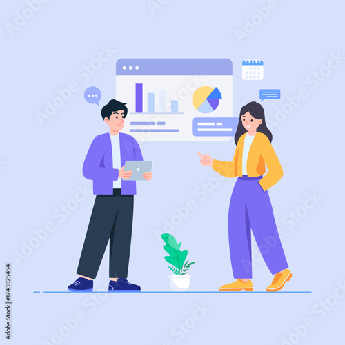 Business meeting analyzing financial data and strategy development for future growth