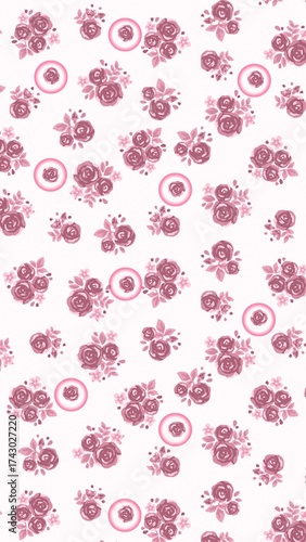 aesthetic pink cute wallpaper background illustration