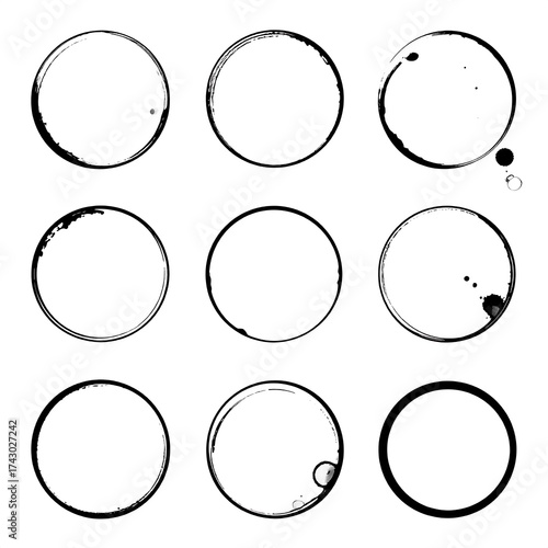 Coffee Stain Circle Patterns