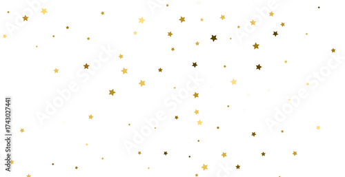 gold stars confetti, Falling magic glitter confetti, golden dust. Modern Design elements or decoration, PNG	