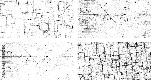 Vector Grunge Texture Pack. Dirty, messy ink splat and spray patterns. A collection of transparent design elements for layering, adding a weathered, damaged look.