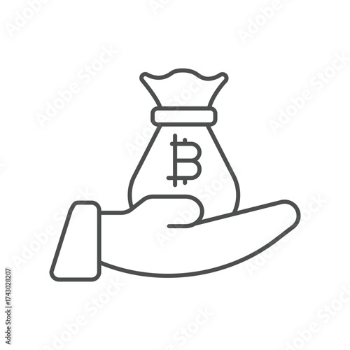 Loan  thinline icon , vector, pixel perfect, illustrator file 
