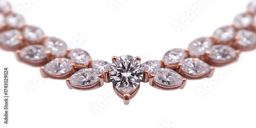 Elegant Diamond Necklace Close-up