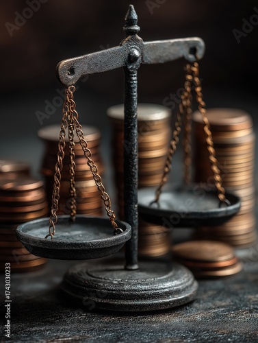 Weight of Justice: Balance Scale in a Financial Equality Context