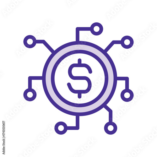 Digital Currency duotone line icon , vector, pixel perfect, illustrator file 
