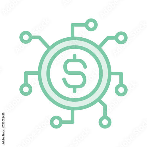 Digital Currency duotone line icon , vector, pixel perfect, illustrator file 
