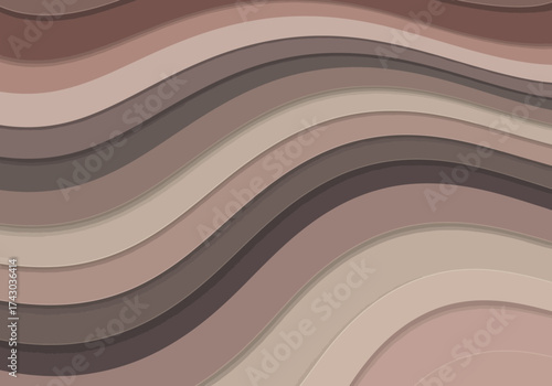 Abstract Brown Waves Earthy Tones and Smooth Curves.