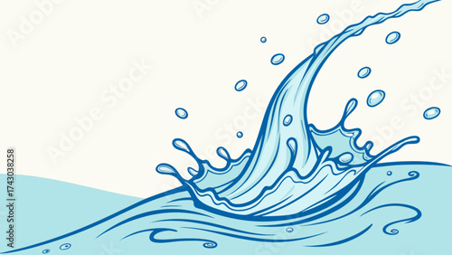 Download high resolution vector graphic of blue water splash illustration for free download usage now