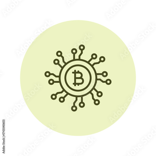 Bitcoin Network pentaglow , vector, pixel perfect, illustrator file 
