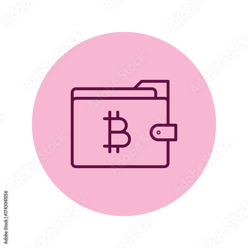 Bitcoin Wallet pentaglow , vector, pixel perfect, illustrator file 
