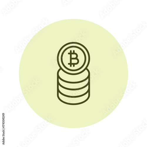 Bitcoin  pentaglow , vector, pixel perfect, illustrator file 
