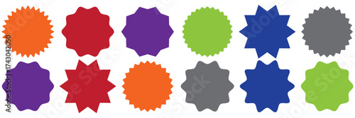 Circle and scalloped frames, frames zigzag edge shapes,Geometric zig zag wavy labels, rectangular shapes with squiggly borders, Cute rectangular shapes with undulated borders, 