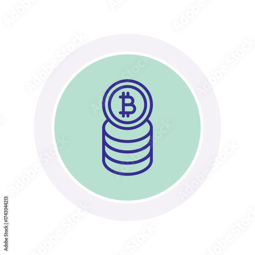 Bitcoin  color circle icon , vector, pixel perfect, illustrator file 
