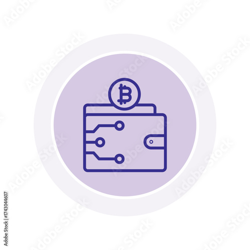 Digital Wallet color circle icon , vector, pixel perfect, illustrator file 
