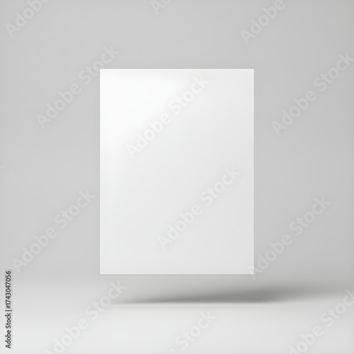 Blank White Paper Sheet Floating Mockup on Gray Background

Isolated Empty Flyer or Poster Mockup Floating

Minimalist Vertical A4 Paper Mockup with Drop Shadow