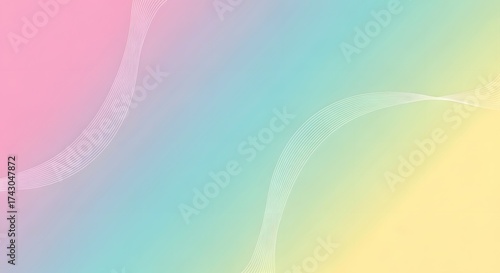 Obraz na płótnie Diagonal pastel gradient abstract background with flowing lines