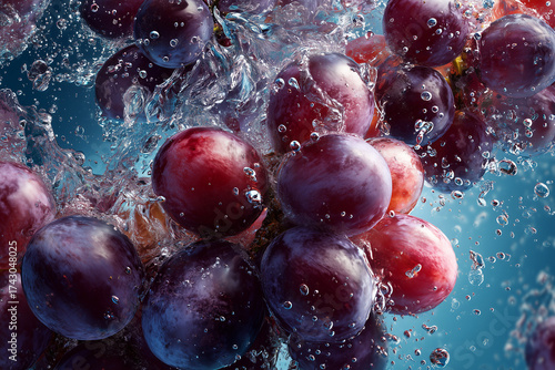 grapes in water