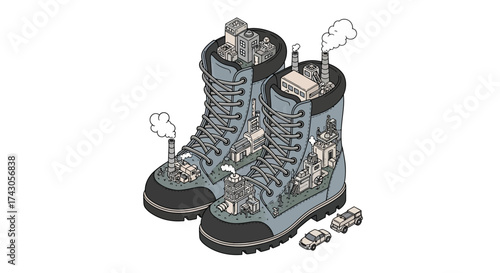 Boots of Industry A World Contained