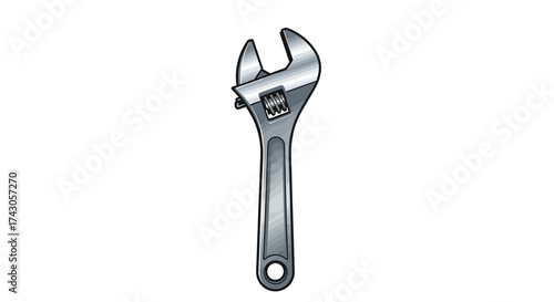 Adjustable wrench tool, versatile for various mechanical and repair tasks, essential for any toolbox