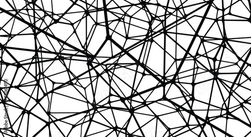 An abstract network of interconnected lines and nodes forming a complex geometric pattern.