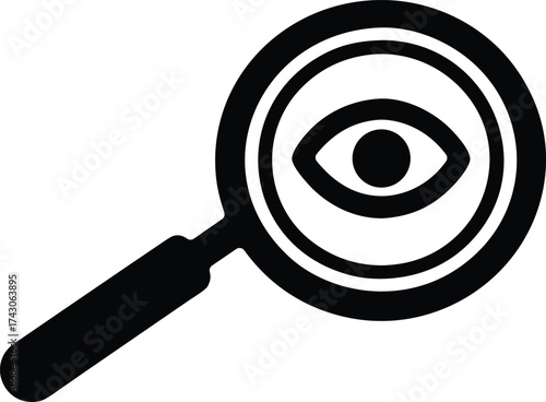 Magnifying Glass Accessibility Vector Icon.