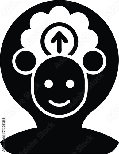 Mental Health Symbol Vector Icon.