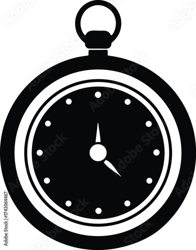Pocket Watch Vector Icon.