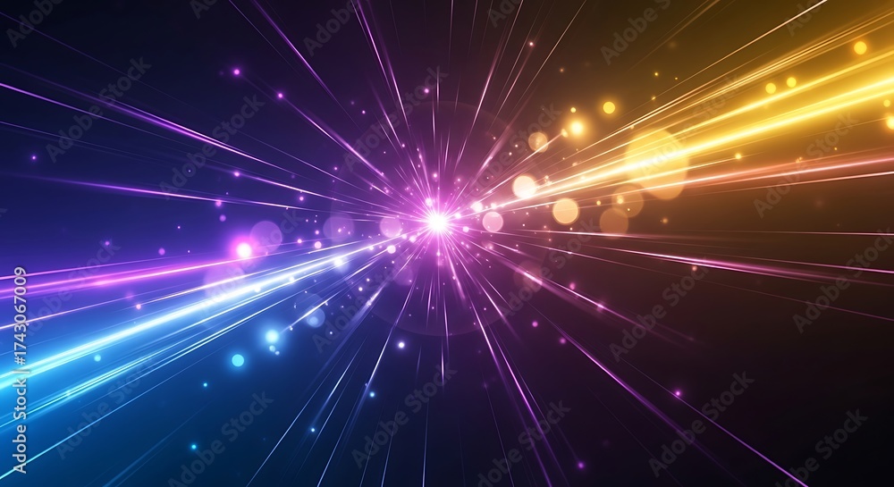 Naklejka premium Abstract Colorful Energy Burst.