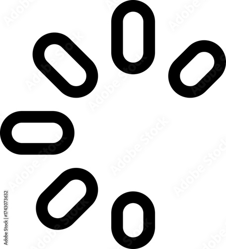 Black loading icon - outline