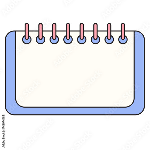 Horizontal Blue Notebook