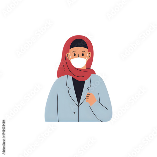 Muslim women wearing headscarves