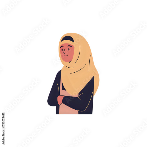 Muslim women wearing headscarves