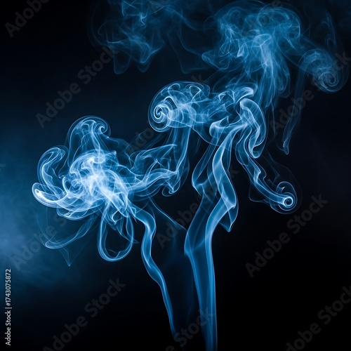 Wallpaper Mural Abstract Blue Smoke Patterns. Torontodigital.ca