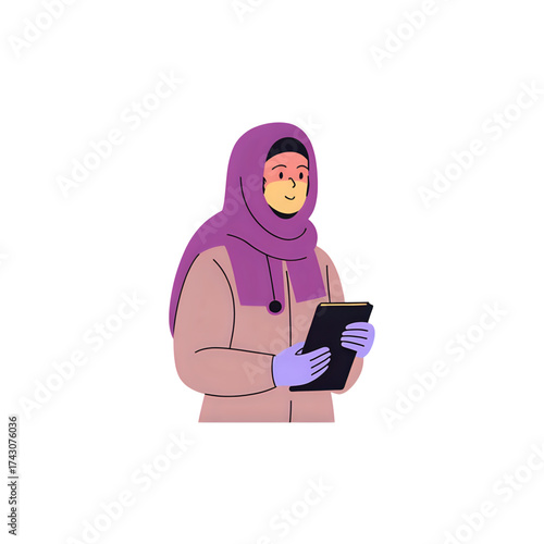 Muslim women wearing headscarves