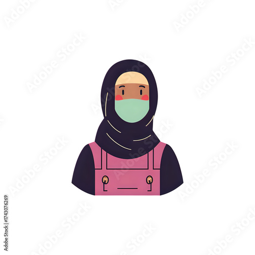 Muslim women wearing headscarves