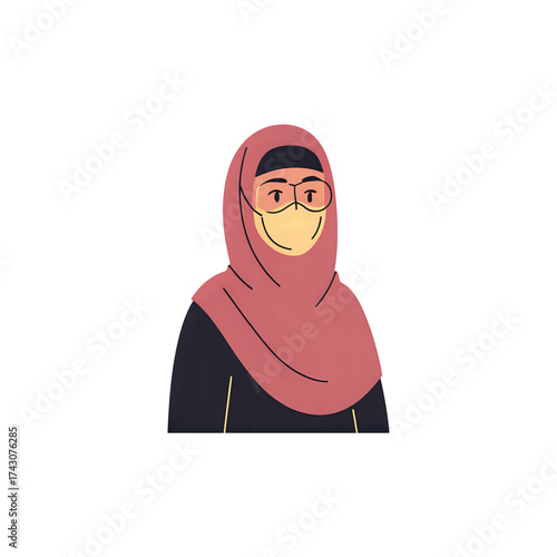 Muslim women wearing headscarves