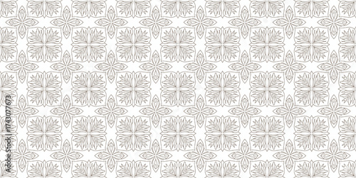 Seamless interlocking wave line pattern, optical illusion effect, brown lines on white background, minimal abstract vector, 16:9 ratio.