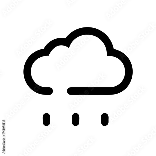 Vector art of cloud with rain icon