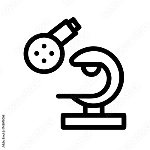 Vector art of microscope