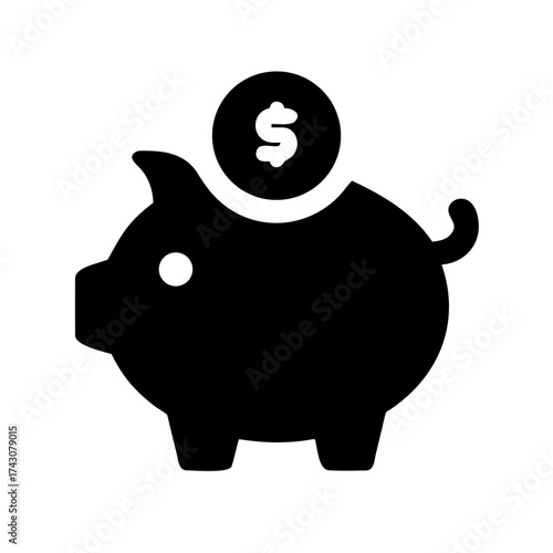 Vector art of piggy bank