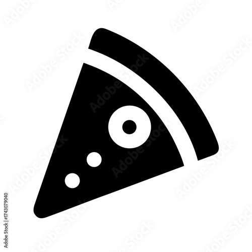 Vector art of pizza slice